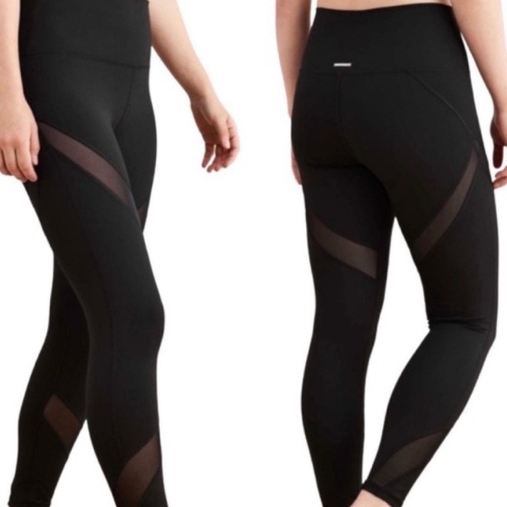 AERIE Chill, Play, Move High-Waisted Leggings with mesh *black*